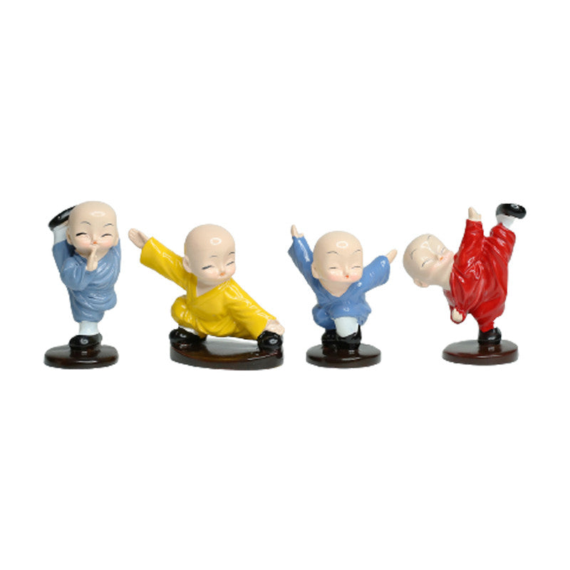 Wonderland ( Set of 4 ) Kung fu monks| monk statue| home décor| gift articles | gift item