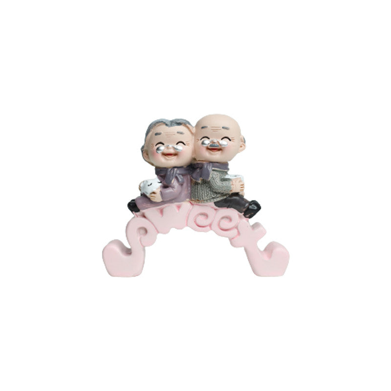 Wonderland Single Piece Sweet Old Couple| figurine statue| home décor| gift articles | gift item| Shelf Décor