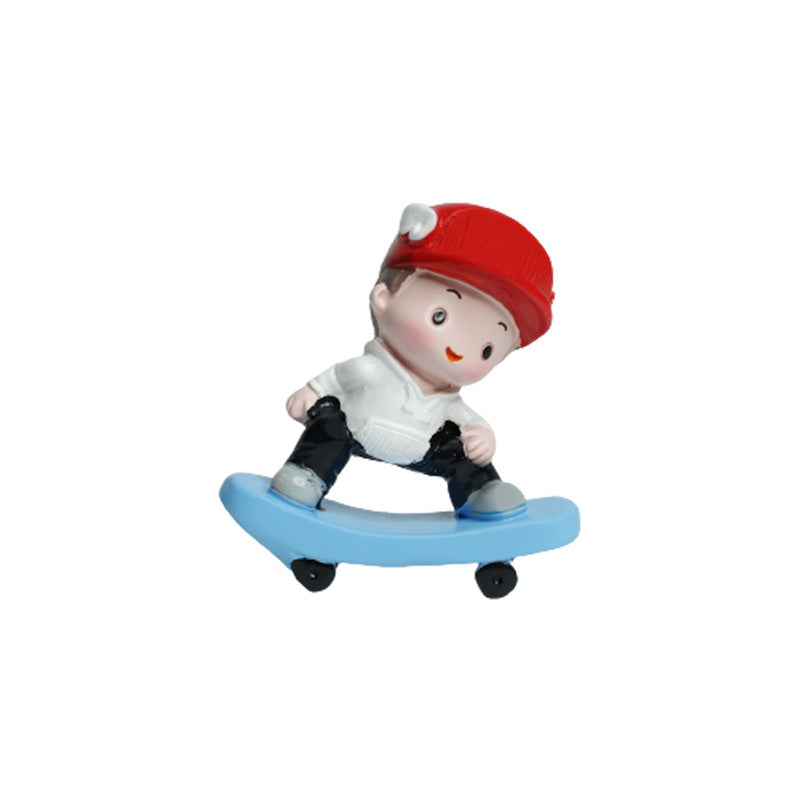 Wonderland Single piece Boy on stake board Miniature| figurine statue| home décor| gift articles | gift item