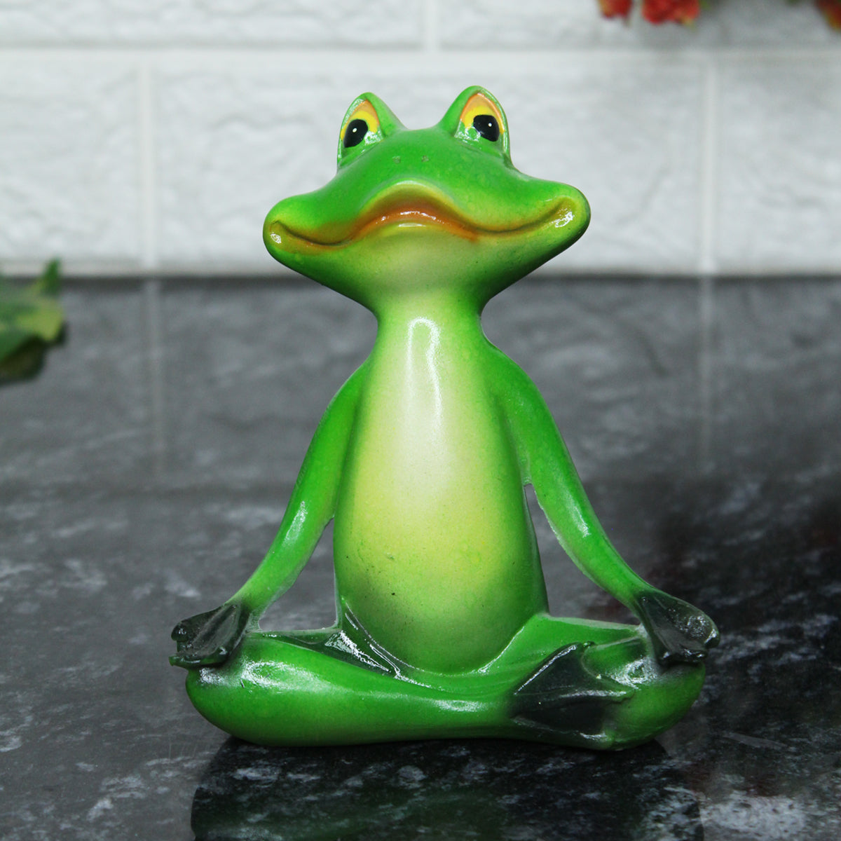 Our Green Window 5.8 Inches Yoga Frogs Sitting For Home and Garden Decoration