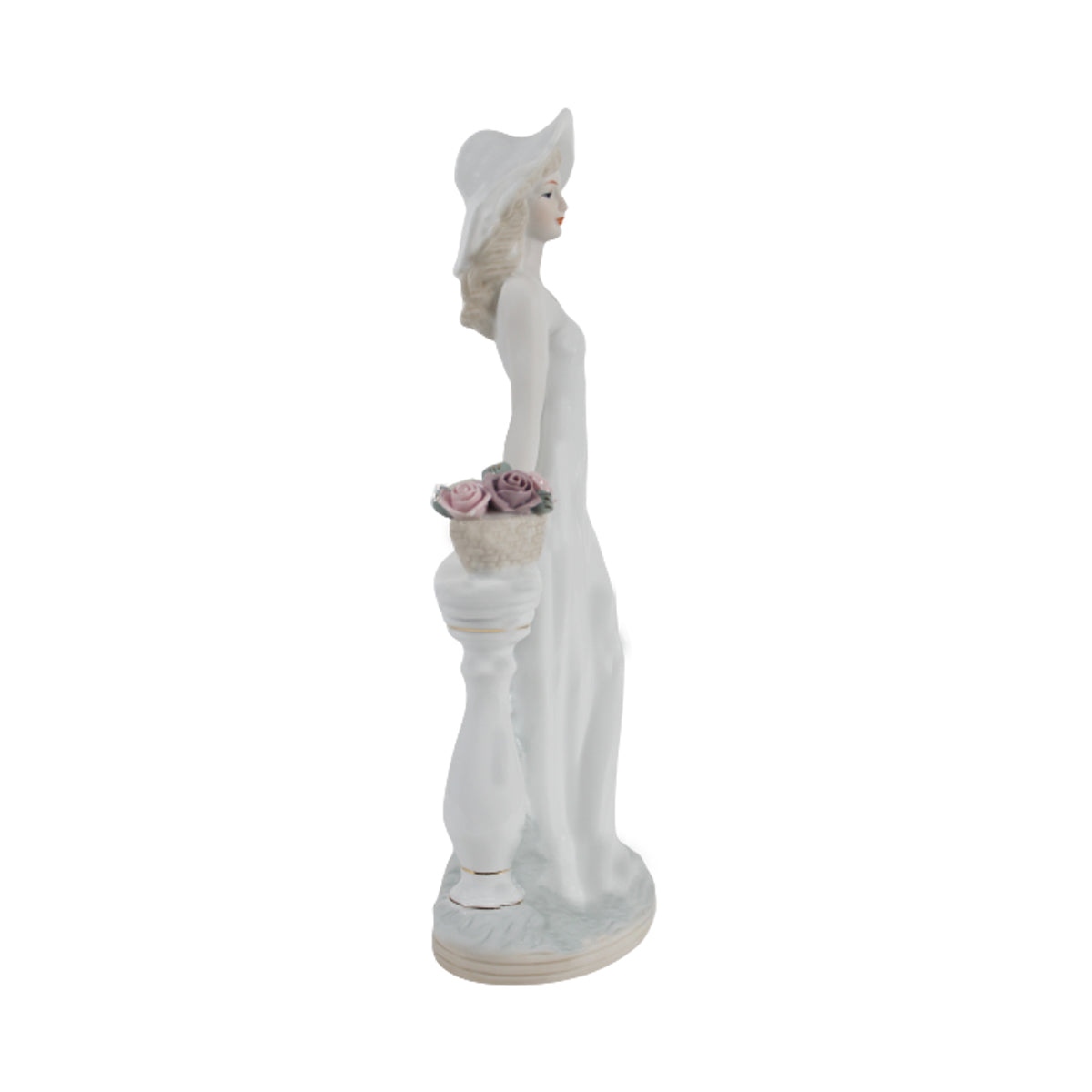 Victoria Lady fine porcelain figurine with pillars, showpiece, home décor