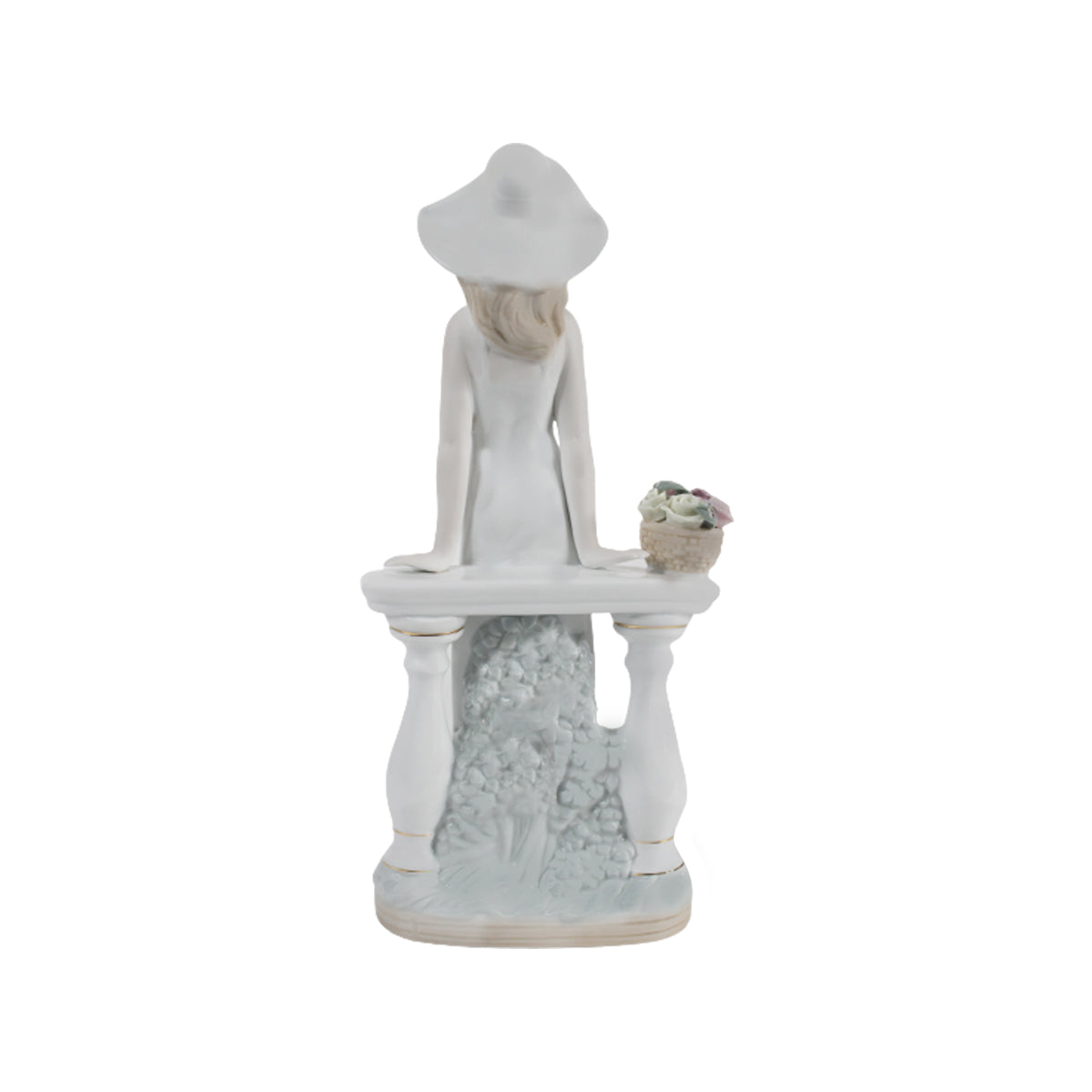 Victoria Lady fine porcelain figurine with pillars, showpiece, home décor