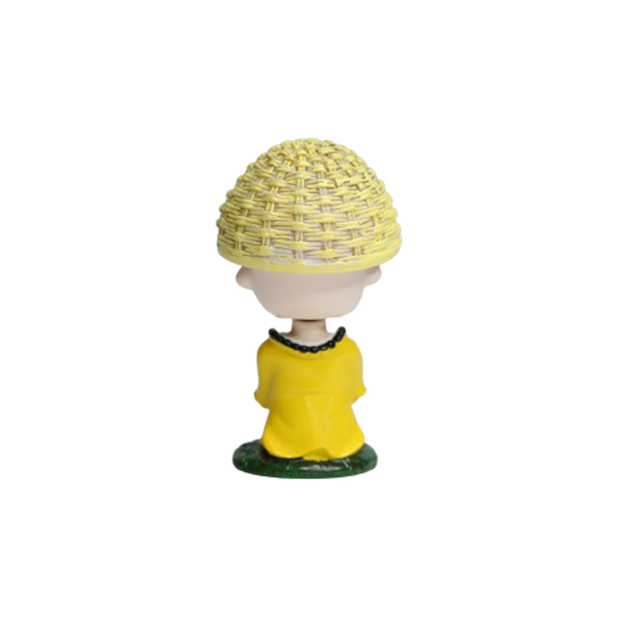 Wonderland Single piece Meditating monk with Apple shaking head| monk statue| home décor| gift articles | gift item