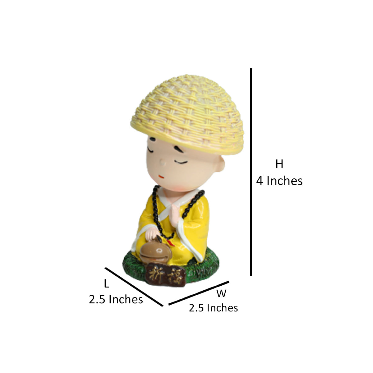 Wonderland Single piece Meditating monk with Tabla shaking head| monk statue| home décor| gift articles | gift item