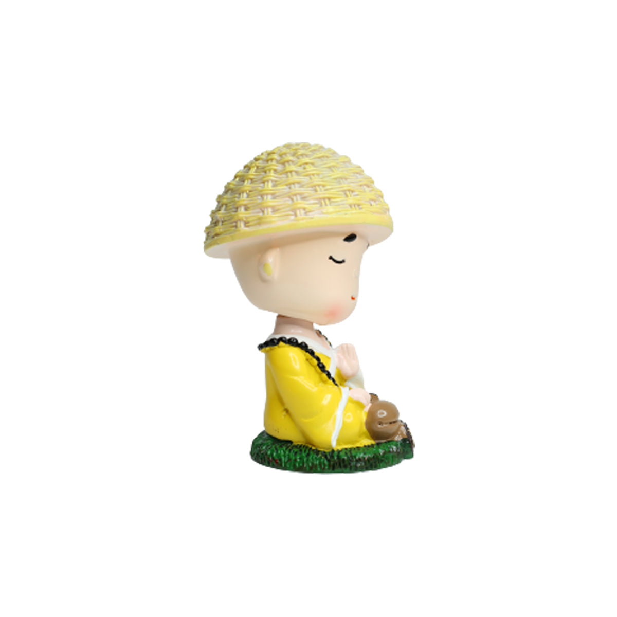 Wonderland Single piece Meditating monk with Tabla shaking head| monk statue| home décor| gift articles | gift item