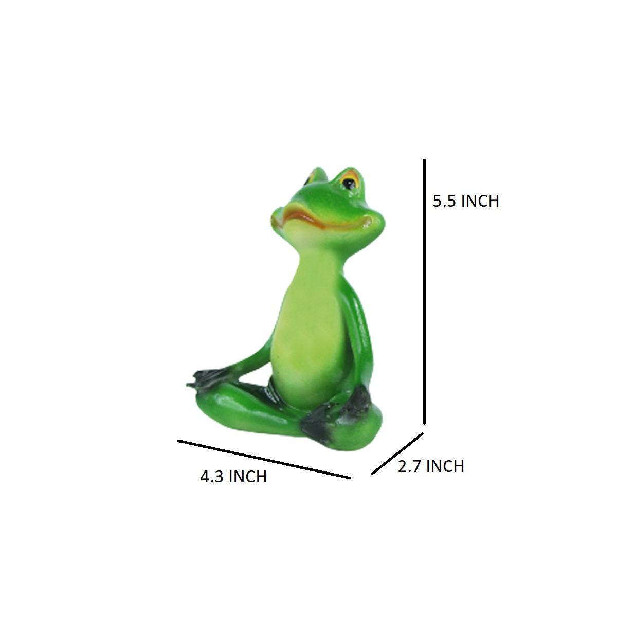 Our Green Window 5.8 Inches Yoga Frogs Sitting For Home and Garden Decoration
