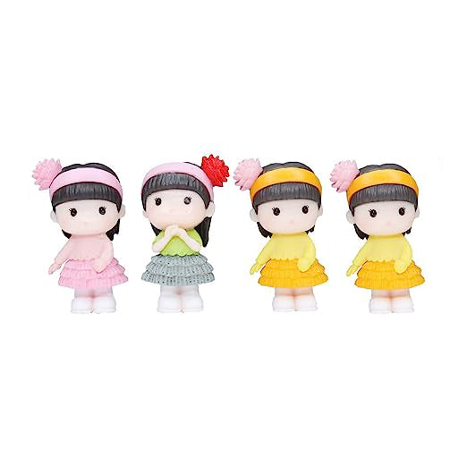 Miniature Toys : (Set of 4) Small Doll Girls