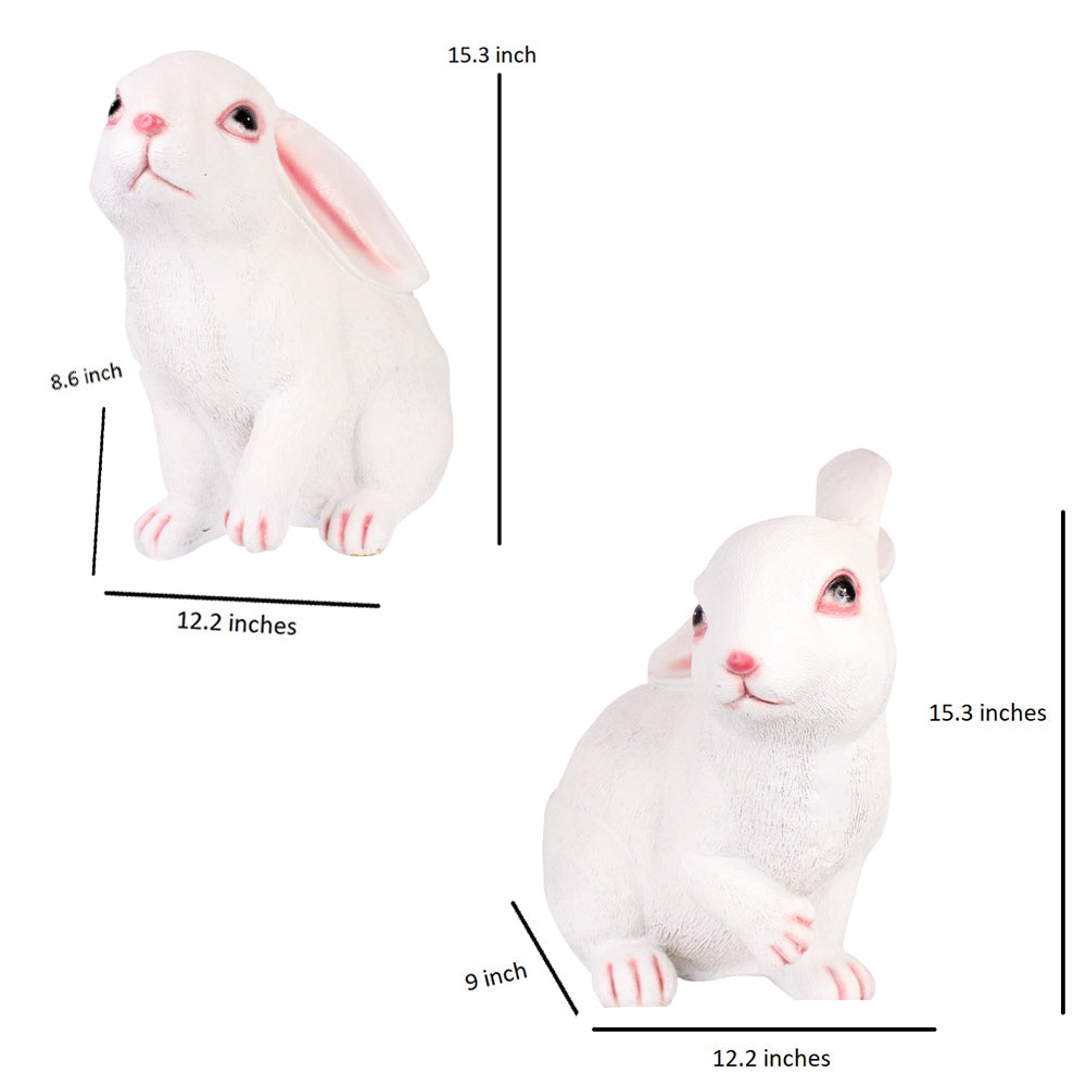 (Set of 2) Very Big Rabbits Statue for Garden Decoration