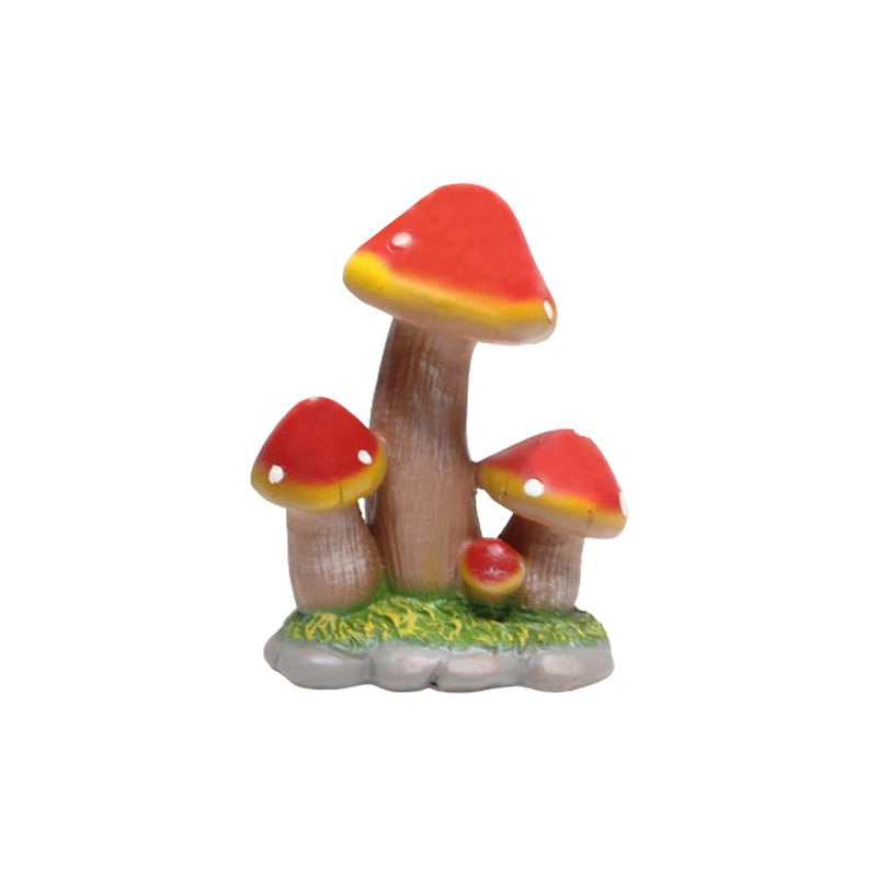 Wonderland resin mushroom garden décor in red| garden statue |Outdoor mushroom sculpture|Whimsical garden mushroom