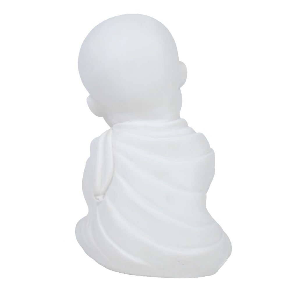 Our Green Window Big Monks Statue for Home and Garden Decoration (White)