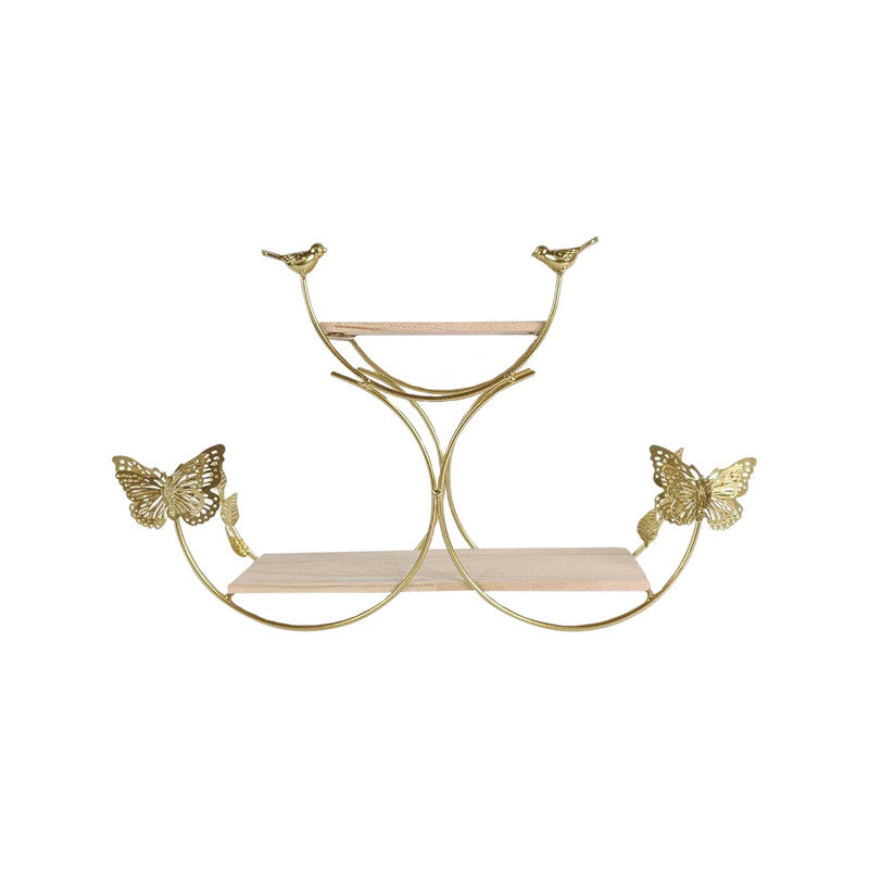 Two Metal Butterfly Wall shelf