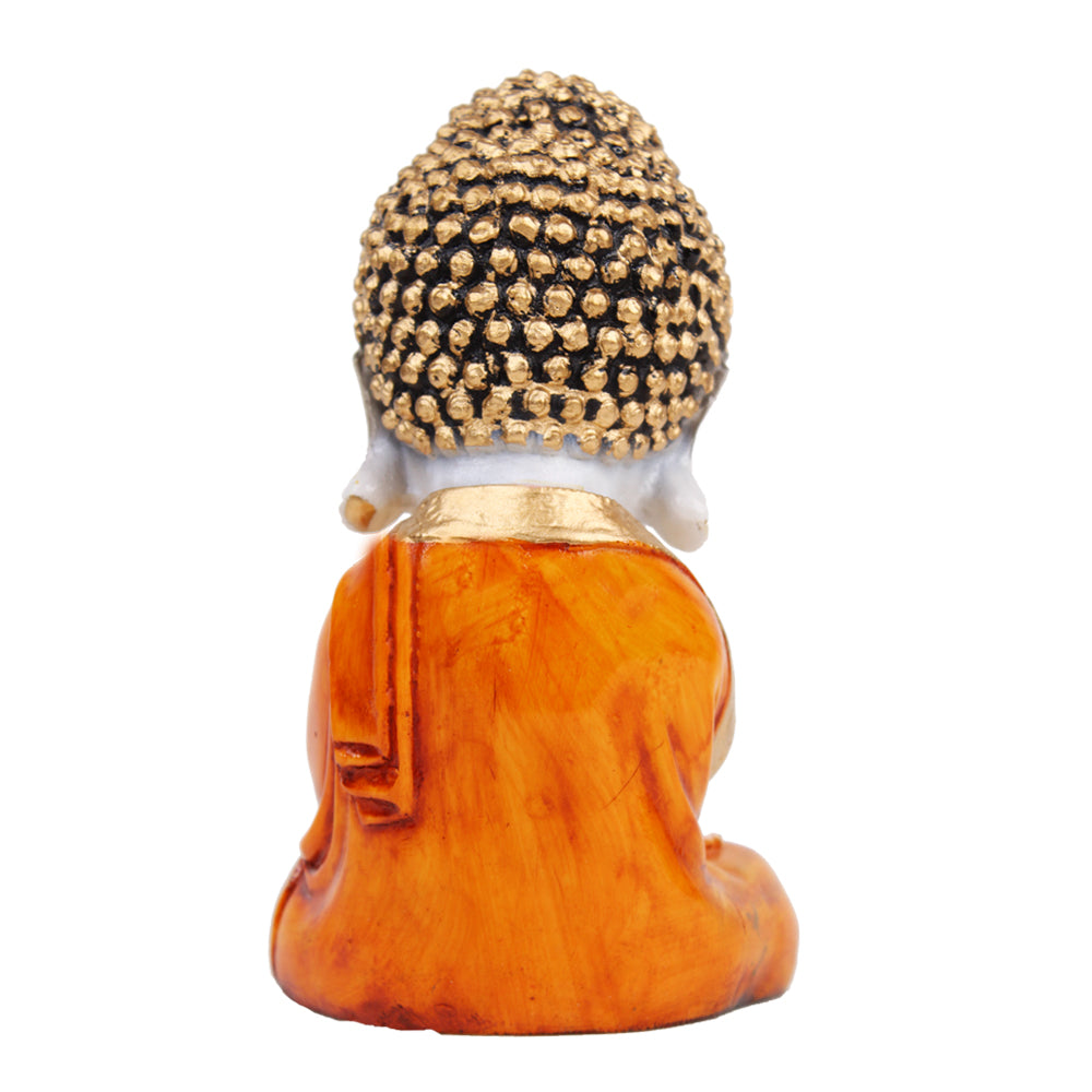 Small Buddha Statue for Home Decoration (Orange)