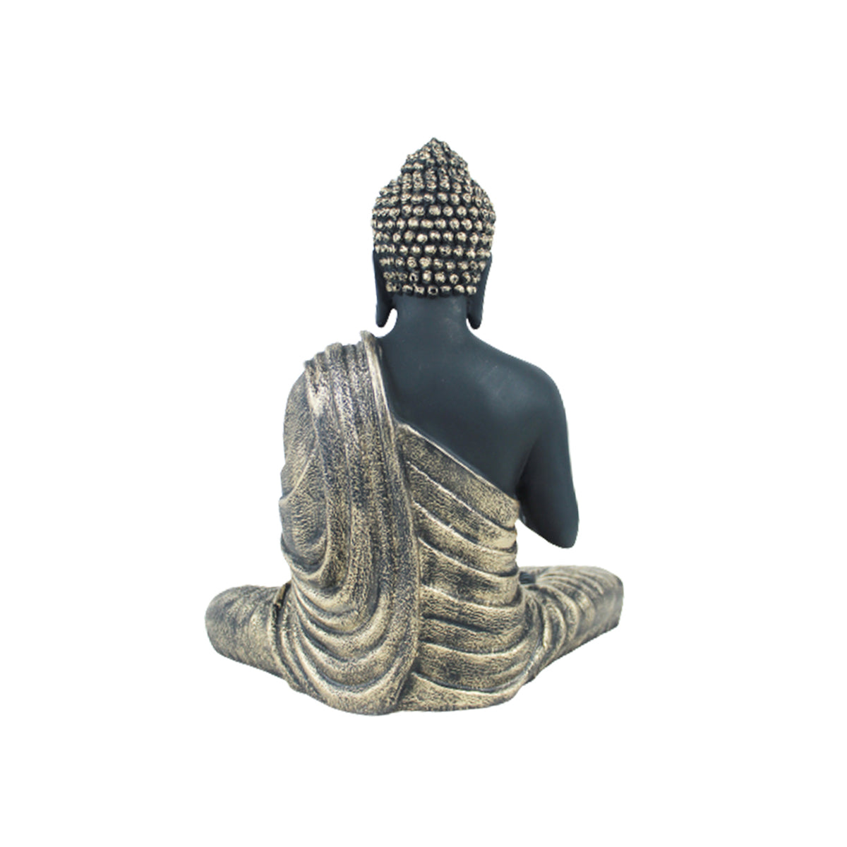 14 inches Buddha Statue for Home Decoration (Black & Golden)