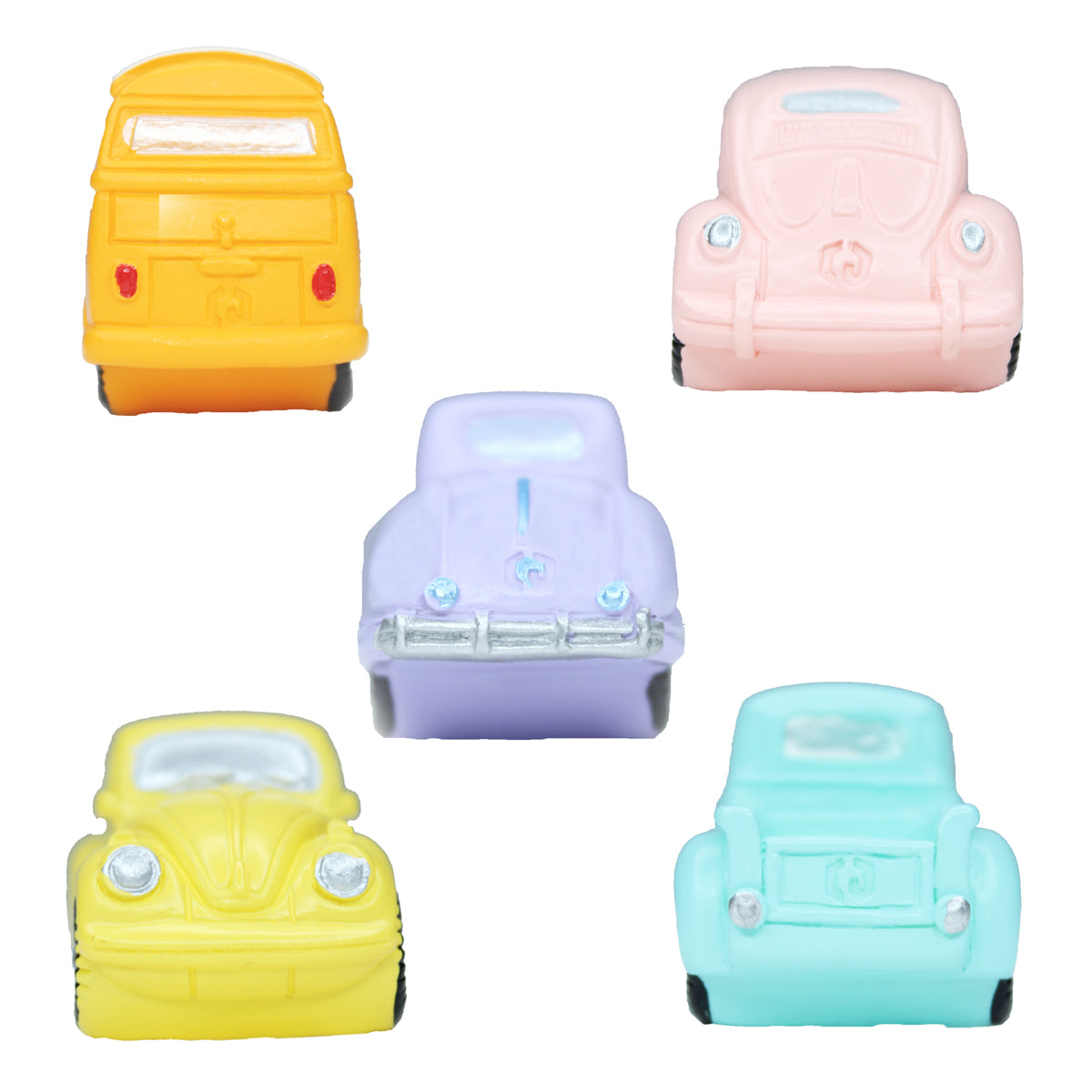 Miniature Toys : (Set of 5) Car and Bus for Fairy Garden Accessories