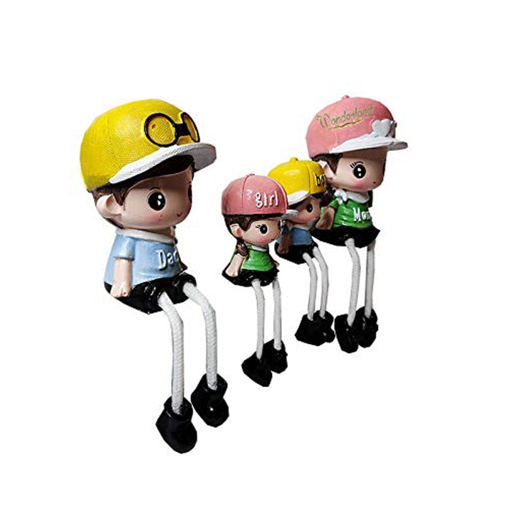 (Set of 4) Family with Hanging Legs for Home Decoration.