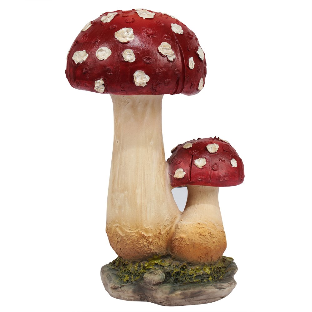 Wonderland Mushroom Decoration Statue | Material Resin | Height 6 Inches | Perfect for Garden decor, Balcony decoration, Home showpiece, Outdoor & Kids Room decor, garden statue