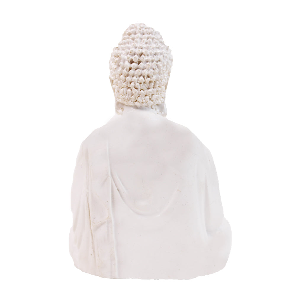 Small Buddha Statue for Home Decoration (White)