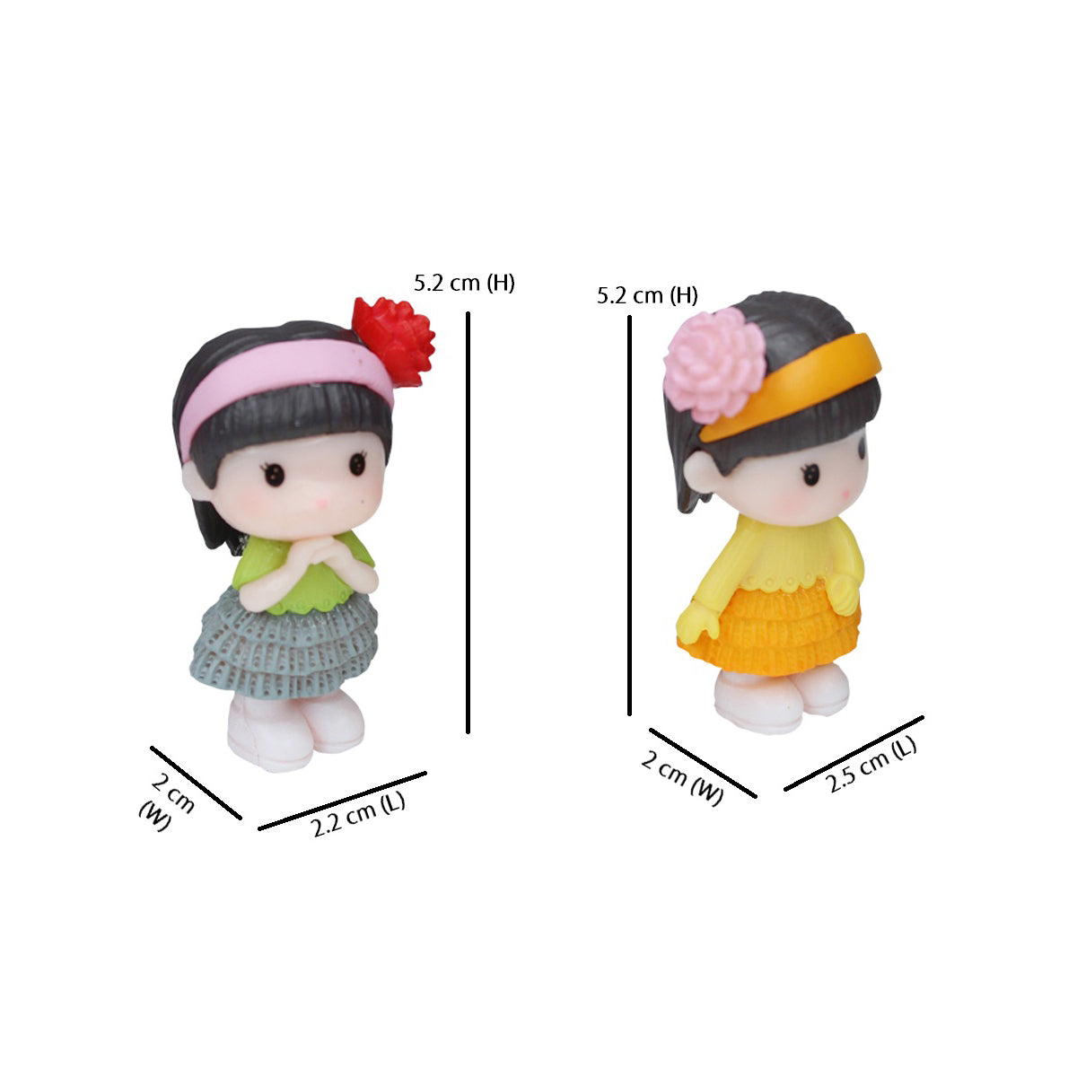 Miniature Toys : (Set of 4) Small Doll Girls