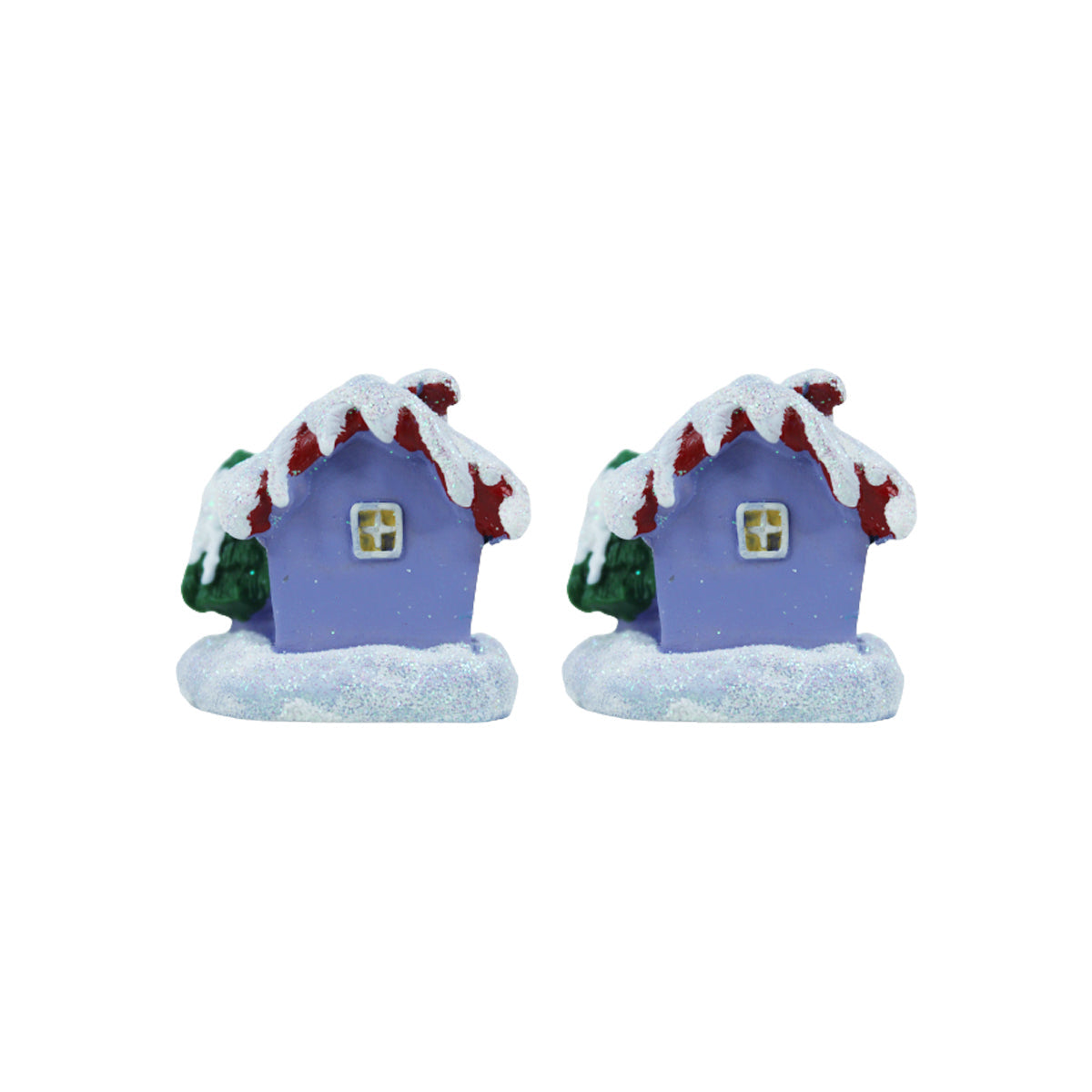 Miniature toys Set of 2 Snow House (Miniature Fairy Garden Accessoriesfor DIY tray garden Plant Décor)