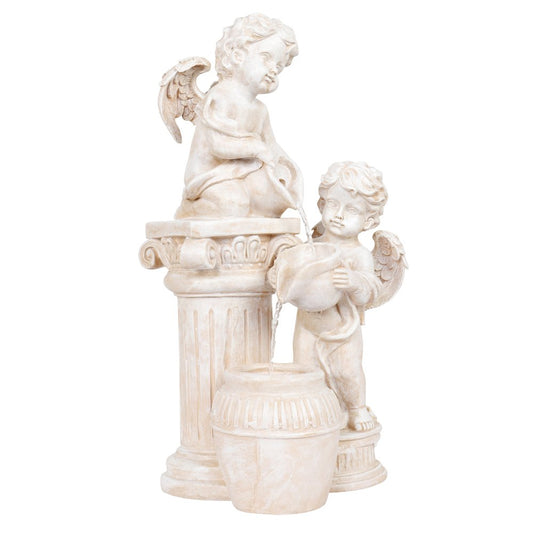 Wonderland Two Angels Fountain, Water Fountain, Waterfall, Water Fall for Home Decor, Garden Decoration, Balcony Decor Made or Resin with Motor