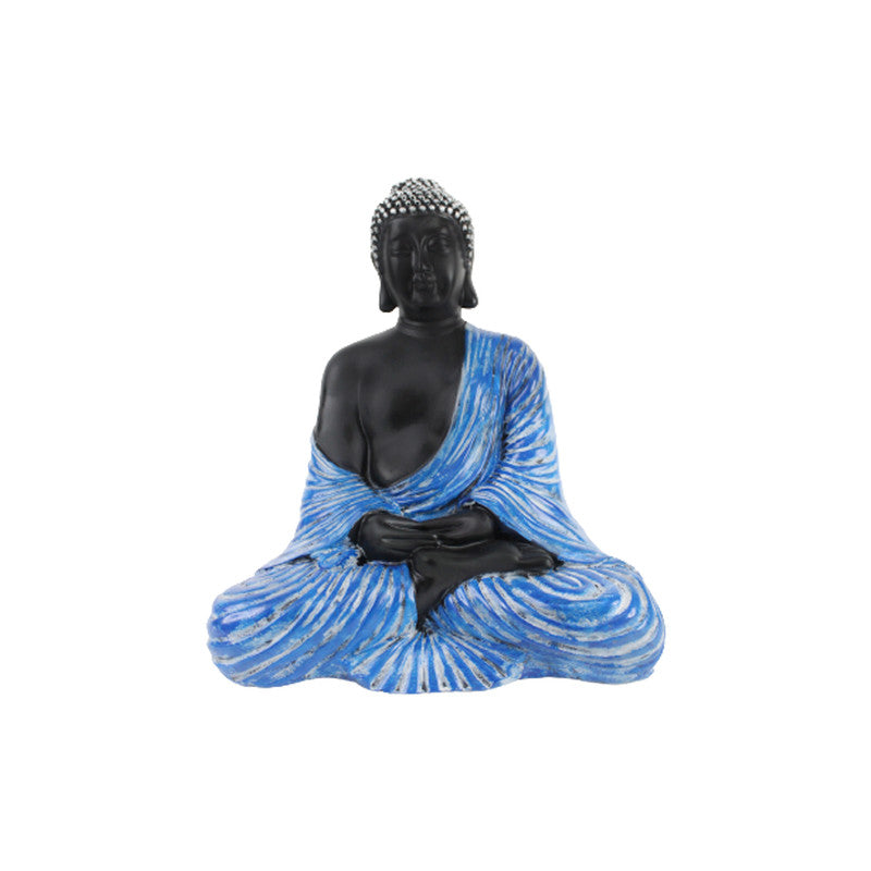 Wonderland Resin 14'' Dark Blue Buddha (Samadhi)