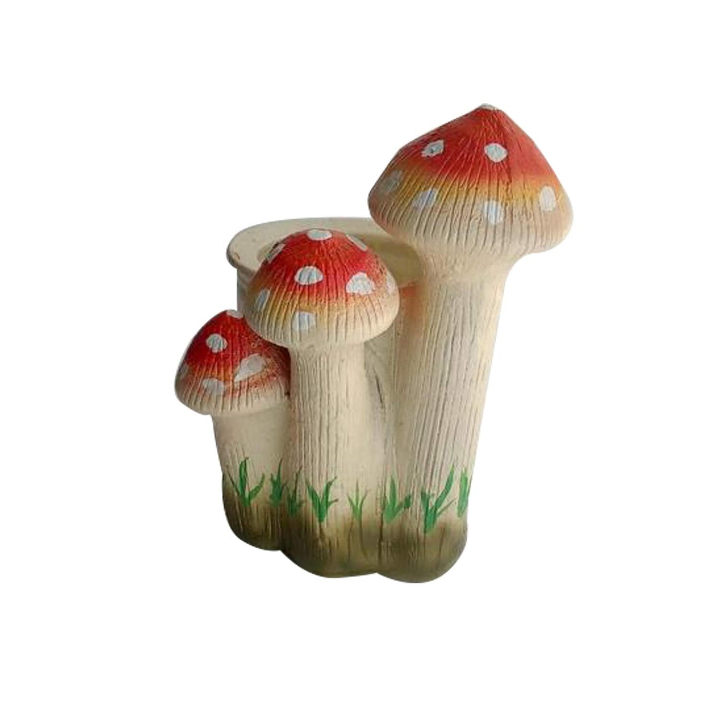 Wonderland Polyresin Mushroom Planter Pot, Red, 6.2x5.2x7.1 inch, 3 Pc