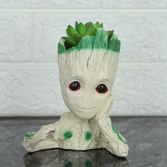 Wonderland Table top Baby Groot Flower pot Pen stand (Pencil Holder,Office Organizer, Guardians of The Galaxy Groot Pen, flower pot)