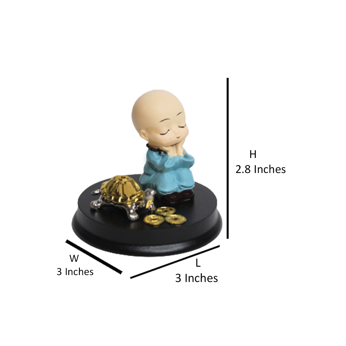 Wonderland Relaxing monk with incense stick stand