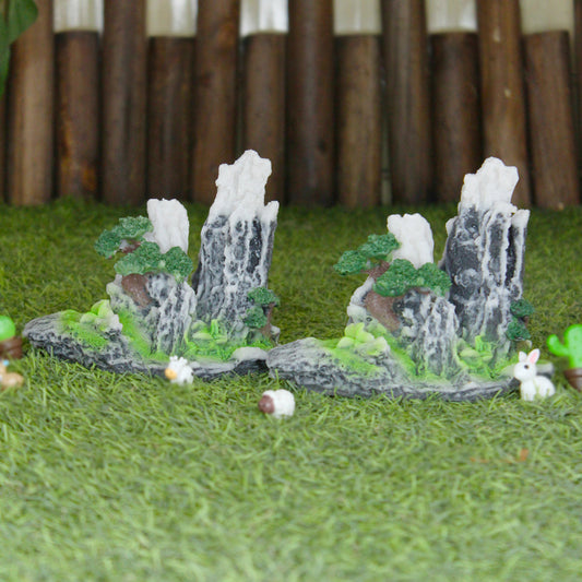 Miniature Toys : (Set of 2) Snow Mountain for Fairy Garden Accessories