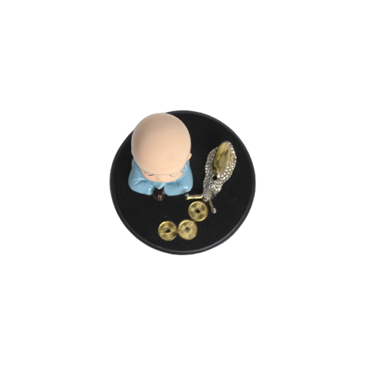 Wonderland Sleeping monk with incense stick stand