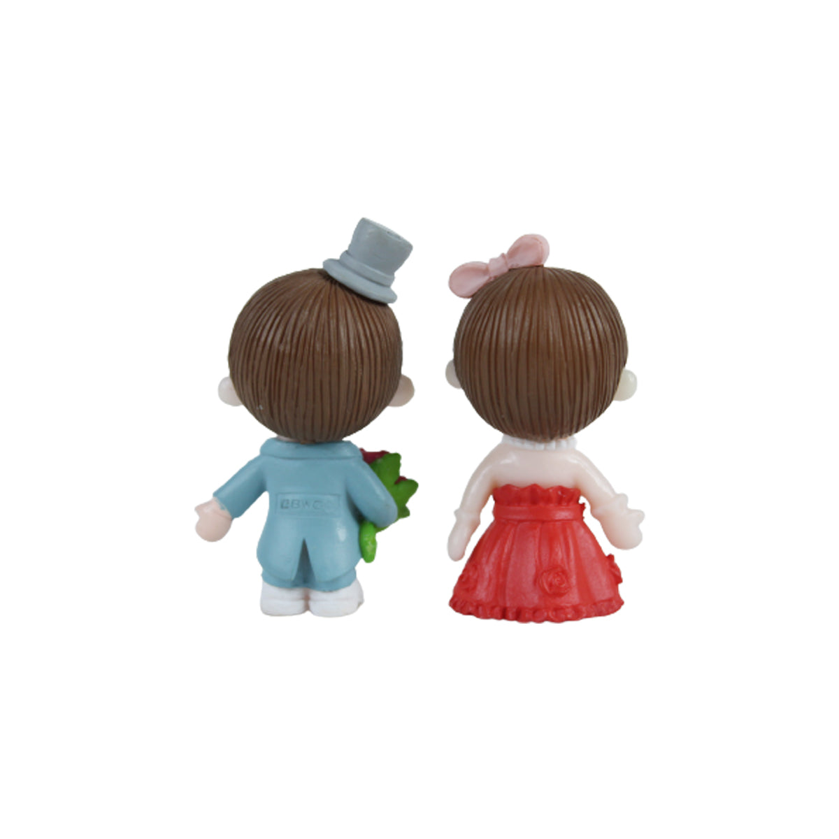 Wonderland ( Set of 2 ) Wedding Bride & Groom (Red & Blue)  Miniature toys