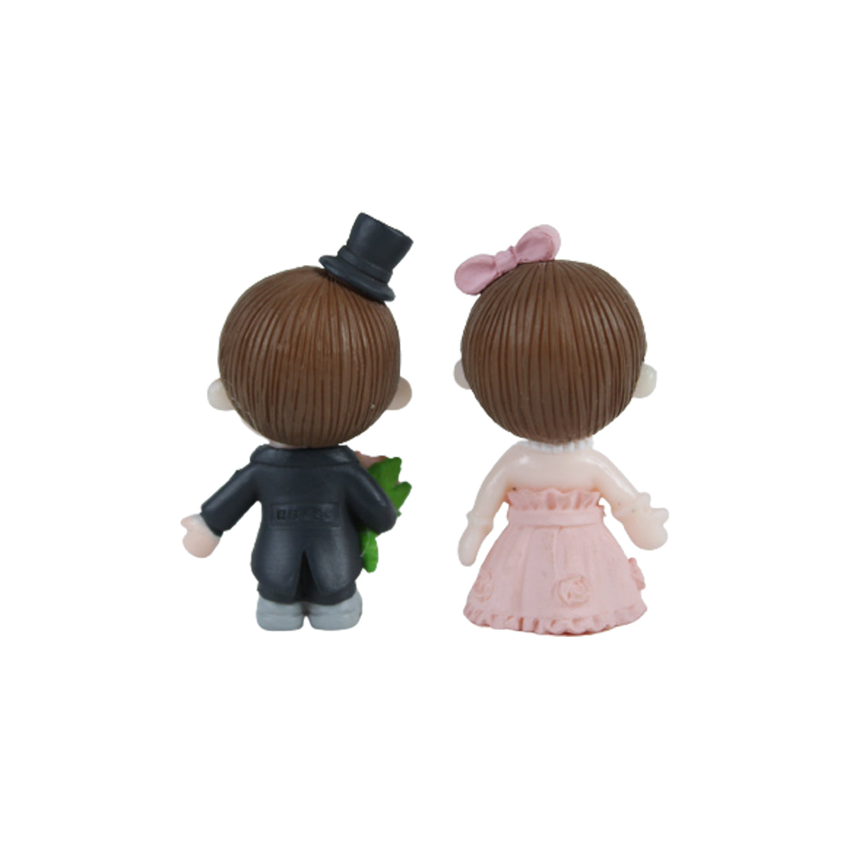 (set of 2) Wedding Bride & Groom (Pink & Black)  Miniature toys