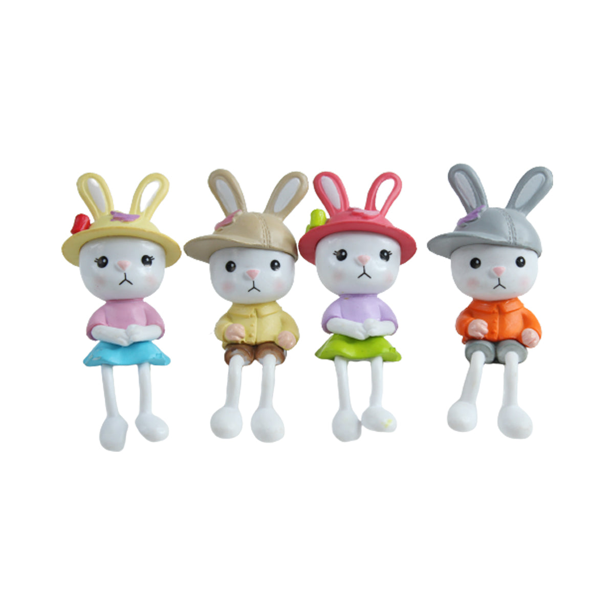 Miniature Toys : (Set of 4) Bunny Boys & Girls