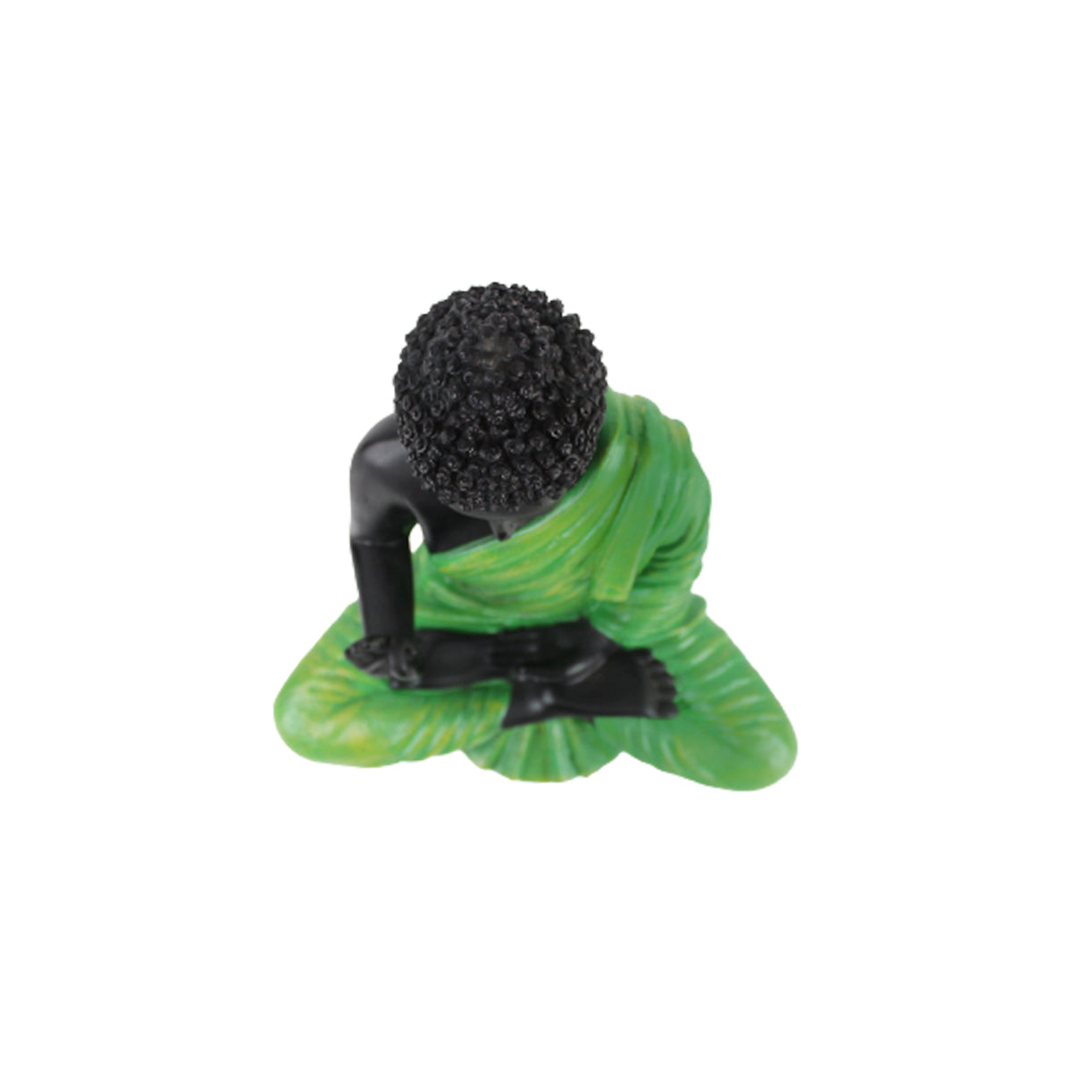 Wonderland Resin 14'' Green Buddha with Black Body (Aashirwad)