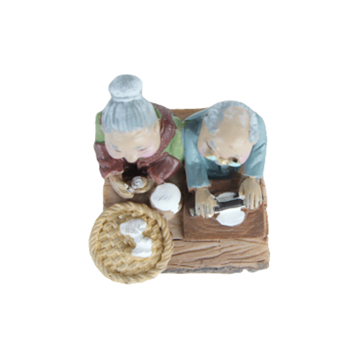 Miniature Toys : Old Couple Cooking