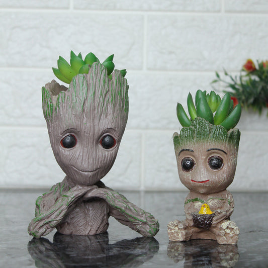 (Set of 2) Groot & Baby Groot Succulent Pot