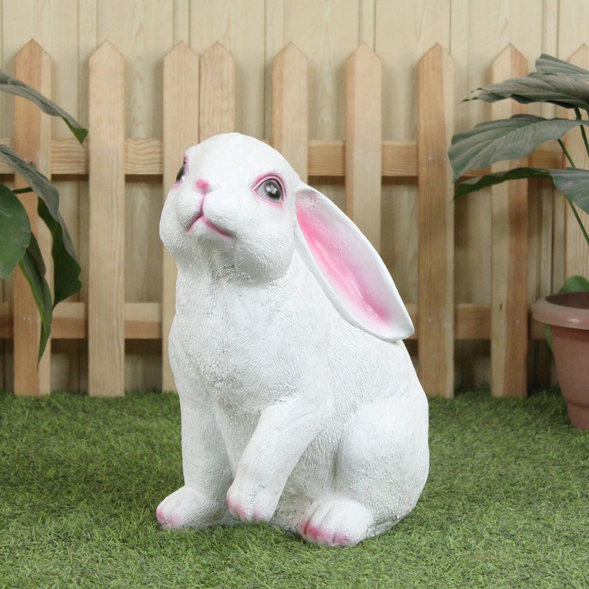 Ears Down Big Rabbit Statue for Balcony and Garden Decoration