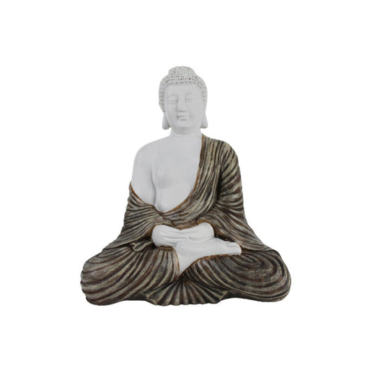 Wonderland Resin 14'' Light Metallic Buddha (Samadhi)