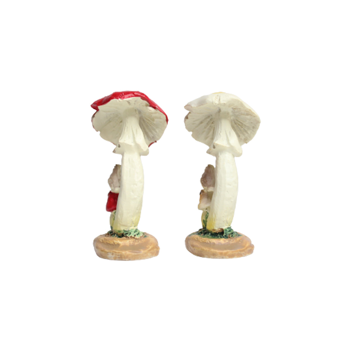 Set of 2 Mushroom with Bird (Miniature Garden Decorations, Terranium décor)