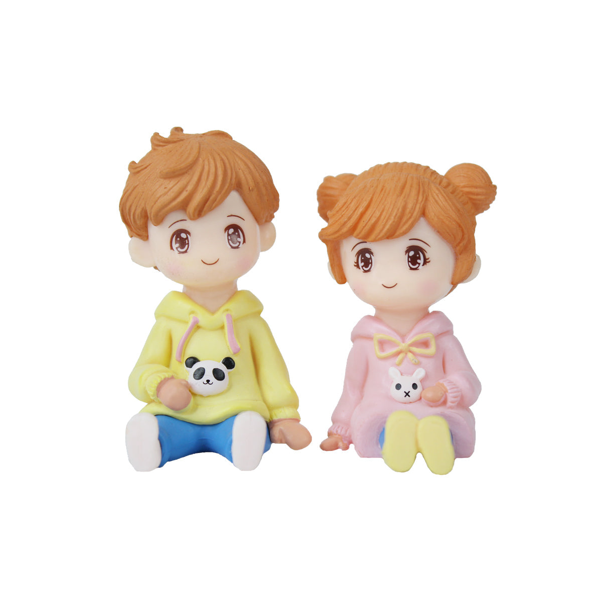 Miniature Toys : Orange Hair Kids (Yellow & Pink)