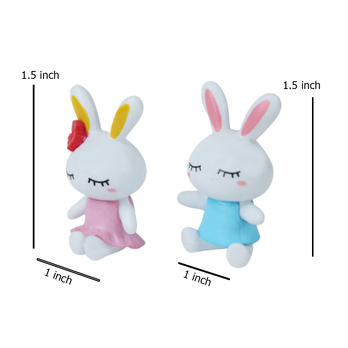 Miniature Toys :  (Set of 2) Bunny Kids