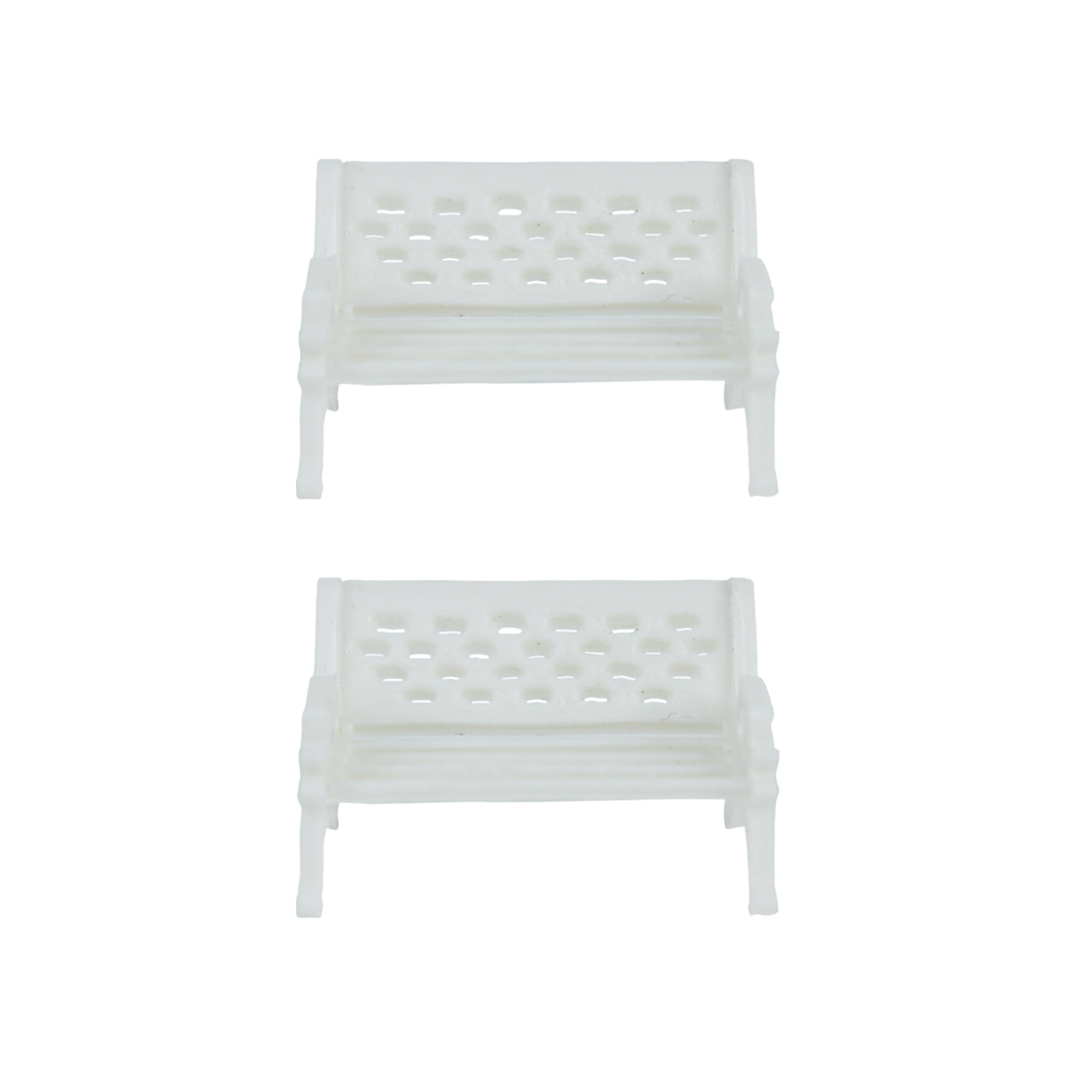 Miniature Toys : (Set of 10) White Bench