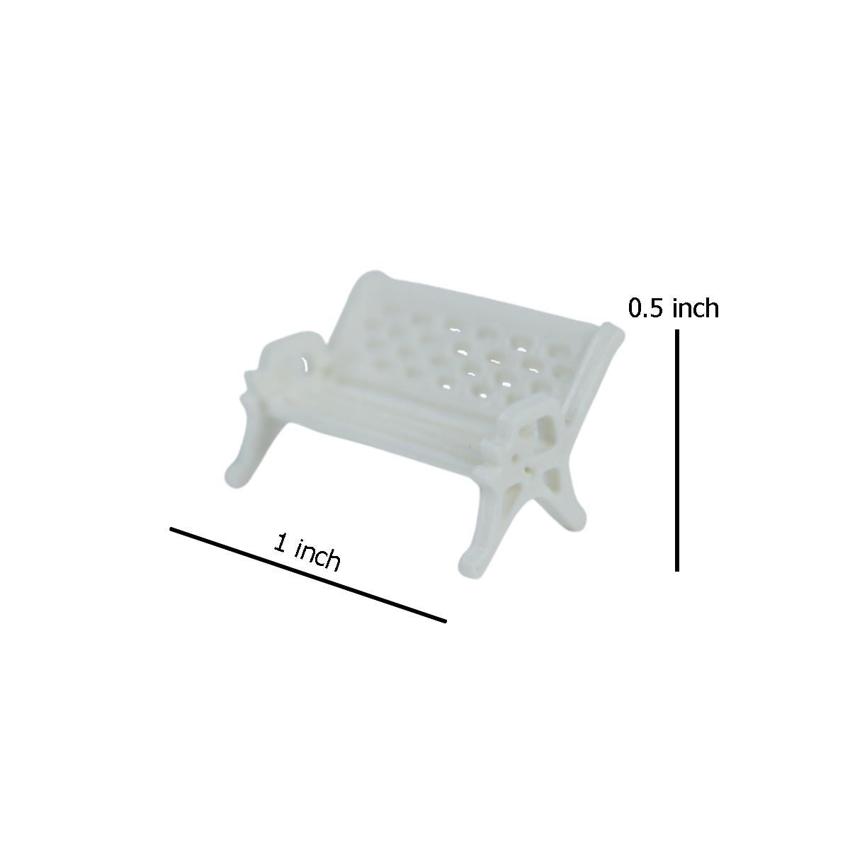 Miniature Toys : (Set of 10) White Bench