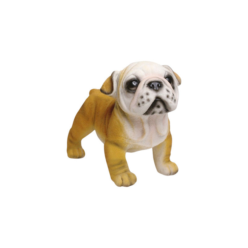 Wonderland Bulldog Statue Resin puppy garden decoration| Resin dog figurine| Dog lover garden gift