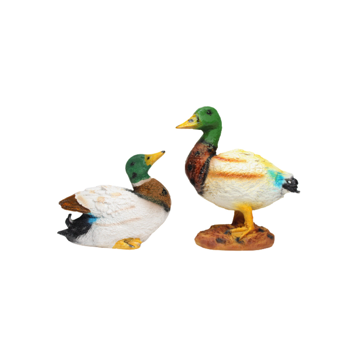 Our Green Window (Set of 2) Green Ducks Statue for Home and Garden Decoration