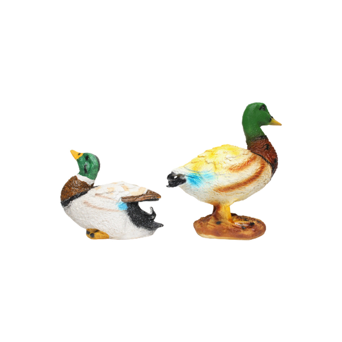 Our Green Window (Set of 2) Green Ducks Statue for Home and Garden Decoration