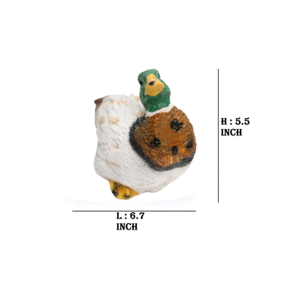 Duck Statue for Home and Garden Decoration (Green)