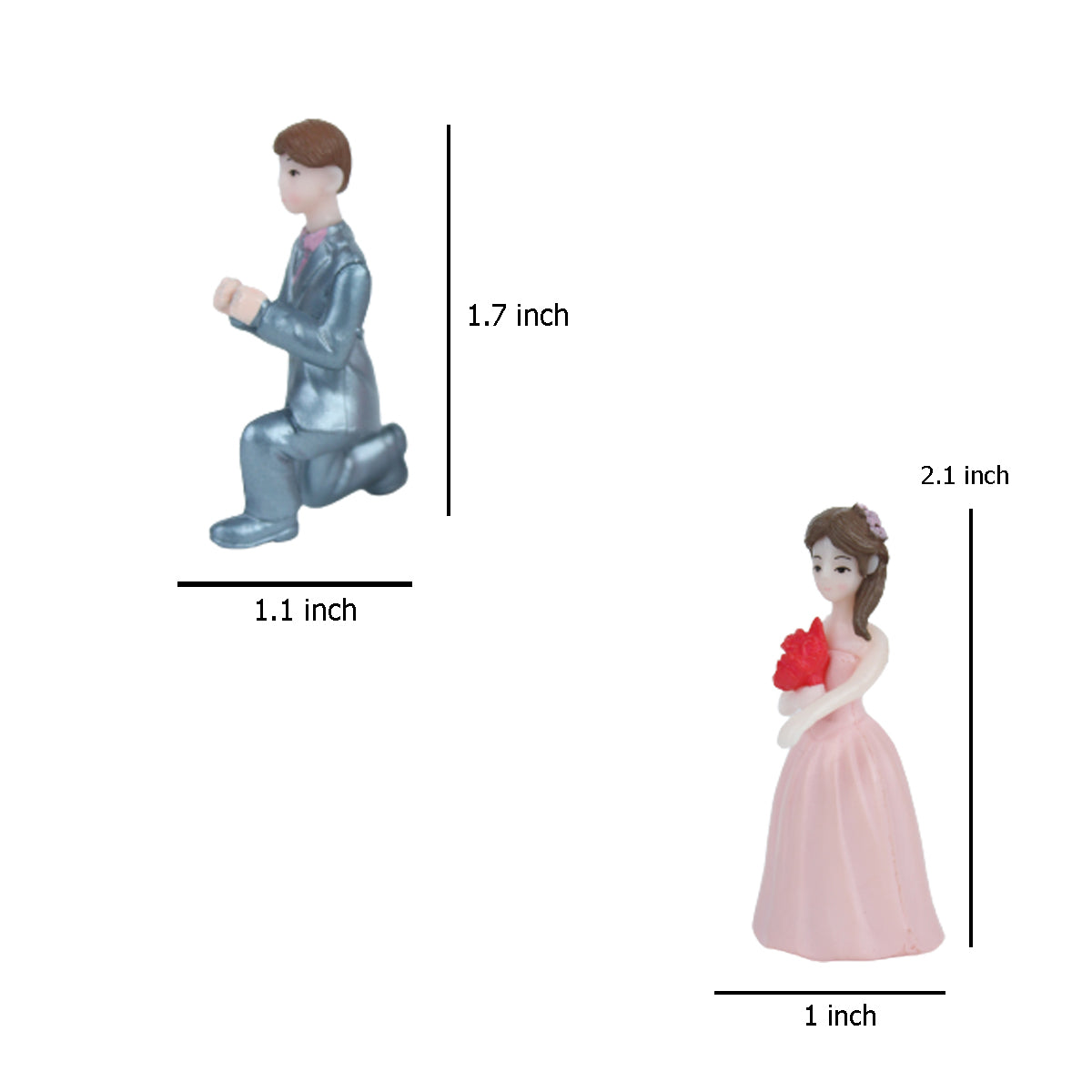 Miniature Toys : (2 Pc/Set) Boy Proposing a Girl Couple