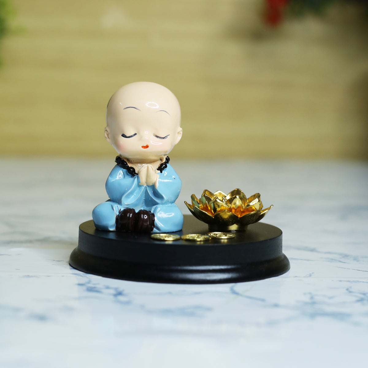 Wonderland Monks with Namaste with incense stick stand