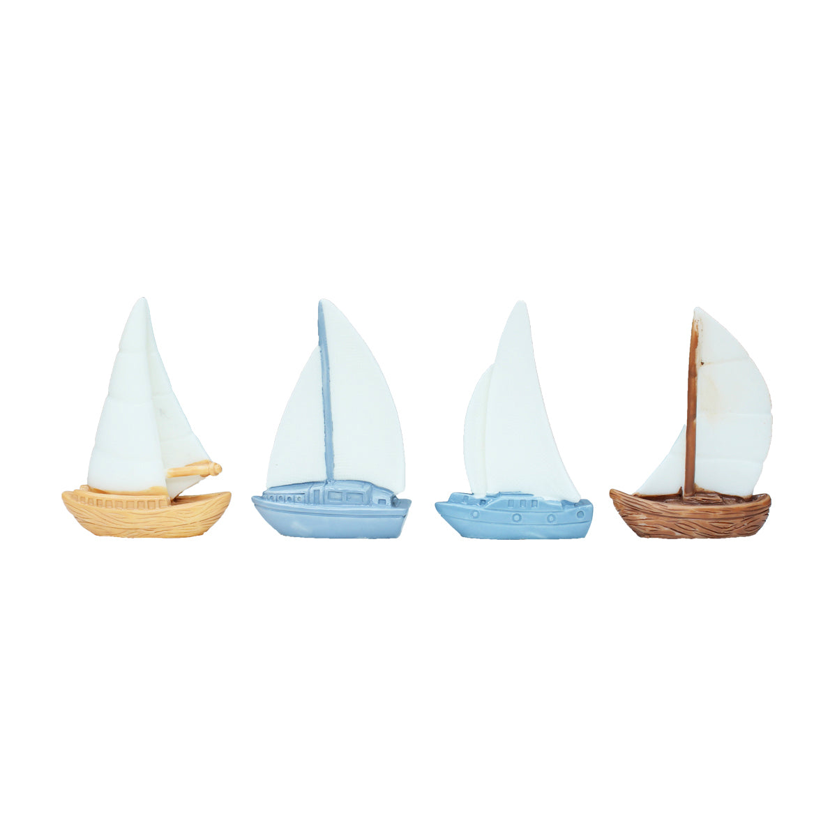 Miniature Toys - Set of 4 Yatch ( Fairy garden accessories)